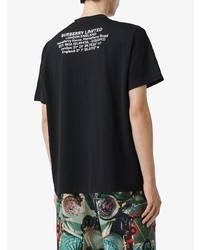 schwarzes T-Shirt mit einem Rundhalsausschnitt von Burberry