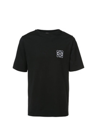 schwarzes T-Shirt mit einem Rundhalsausschnitt von Loewe