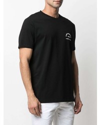 schwarzes T-Shirt mit einem Rundhalsausschnitt von Karl Lagerfeld