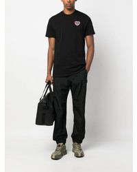 schwarzes T-Shirt mit einem Rundhalsausschnitt von Moncler