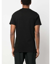 schwarzes T-Shirt mit einem Rundhalsausschnitt von Moncler