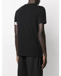 schwarzes T-Shirt mit einem Rundhalsausschnitt von DSQUARED2