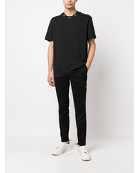 schwarzes T-Shirt mit einem Rundhalsausschnitt von Calvin Klein Jeans