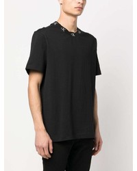 schwarzes T-Shirt mit einem Rundhalsausschnitt von Calvin Klein Jeans