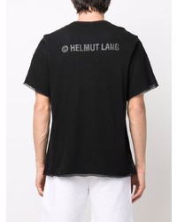 schwarzes T-Shirt mit einem Rundhalsausschnitt von Helmut Lang