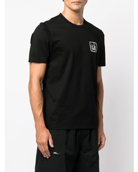 schwarzes T-Shirt mit einem Rundhalsausschnitt von C.P. Company