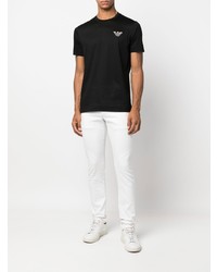 schwarzes T-Shirt mit einem Rundhalsausschnitt von Emporio Armani