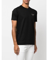 schwarzes T-Shirt mit einem Rundhalsausschnitt von Emporio Armani