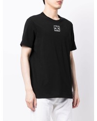 schwarzes T-Shirt mit einem Rundhalsausschnitt von Armani Exchange