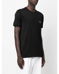 schwarzes T-Shirt mit einem Rundhalsausschnitt von Kiton