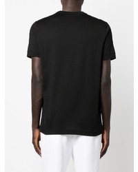 schwarzes T-Shirt mit einem Rundhalsausschnitt von Kiton