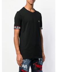 schwarzes T-Shirt mit einem Rundhalsausschnitt von Philipp Plein