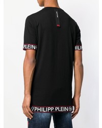 schwarzes T-Shirt mit einem Rundhalsausschnitt von Philipp Plein