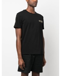 schwarzes T-Shirt mit einem Rundhalsausschnitt von Moschino