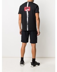 schwarzes T-Shirt mit einem Rundhalsausschnitt von Les Hommes Urban