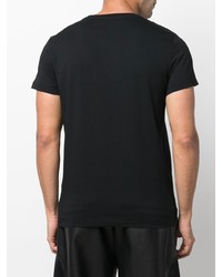 schwarzes T-Shirt mit einem Rundhalsausschnitt von Balmain