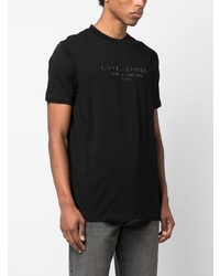 schwarzes T-Shirt mit einem Rundhalsausschnitt von Karl Lagerfeld