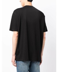 schwarzes T-Shirt mit einem Rundhalsausschnitt von Armani Exchange