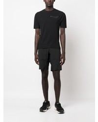 schwarzes T-Shirt mit einem Rundhalsausschnitt von Moncler