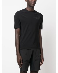 schwarzes T-Shirt mit einem Rundhalsausschnitt von Moncler