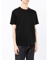 schwarzes T-Shirt mit einem Rundhalsausschnitt von Armani Exchange