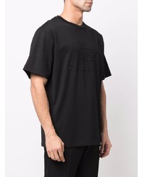 schwarzes T-Shirt mit einem Rundhalsausschnitt von Bally