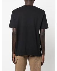 schwarzes T-Shirt mit einem Rundhalsausschnitt von Stone Island