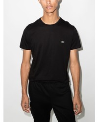 schwarzes T-Shirt mit einem Rundhalsausschnitt von Lacoste