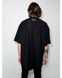 schwarzes T-Shirt mit einem Rundhalsausschnitt von Vetements