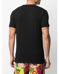 schwarzes T-Shirt mit einem Rundhalsausschnitt von Balmain