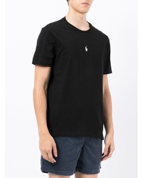 schwarzes T-Shirt mit einem Rundhalsausschnitt von Polo Ralph Lauren