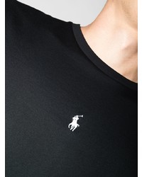 schwarzes T-Shirt mit einem Rundhalsausschnitt von Polo Ralph Lauren