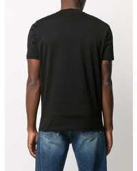 schwarzes T-Shirt mit einem Rundhalsausschnitt von DSQUARED2