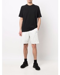 schwarzes T-Shirt mit einem Rundhalsausschnitt von Stone Island