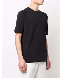 schwarzes T-Shirt mit einem Rundhalsausschnitt von Stone Island