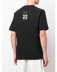 schwarzes T-Shirt mit einem Rundhalsausschnitt von Stone Island