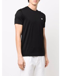 schwarzes T-Shirt mit einem Rundhalsausschnitt von Emporio Armani