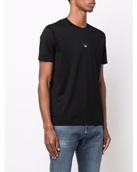 schwarzes T-Shirt mit einem Rundhalsausschnitt von Emporio Armani