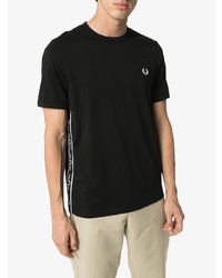 schwarzes T-Shirt mit einem Rundhalsausschnitt von Fred Perry