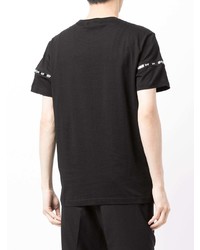 schwarzes T-Shirt mit einem Rundhalsausschnitt von Ea7 Emporio Armani