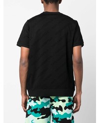 schwarzes T-Shirt mit einem Rundhalsausschnitt von Karl Lagerfeld