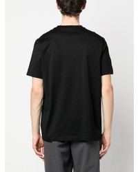 schwarzes T-Shirt mit einem Rundhalsausschnitt von Moncler