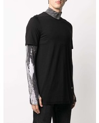 schwarzes T-Shirt mit einem Rundhalsausschnitt von Rick Owens DRKSHDW