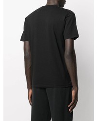 schwarzes T-Shirt mit einem Rundhalsausschnitt von Stone Island