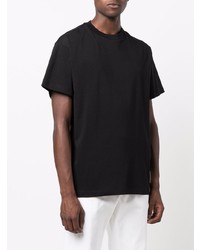 schwarzes T-Shirt mit einem Rundhalsausschnitt von Jil Sander