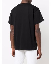 schwarzes T-Shirt mit einem Rundhalsausschnitt von Jil Sander