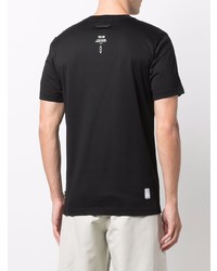 schwarzes T-Shirt mit einem Rundhalsausschnitt von Stone Island Shadow Project