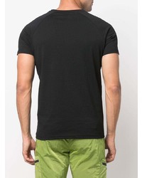schwarzes T-Shirt mit einem Rundhalsausschnitt von K-Way