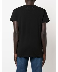 schwarzes T-Shirt mit einem Rundhalsausschnitt von Maison Margiela