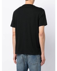 schwarzes T-Shirt mit einem Rundhalsausschnitt von Armani Exchange